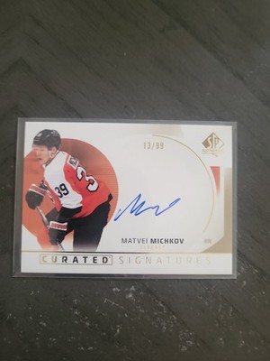 2025-26 SP Authentic Curated Signatures Gold # SPC-MI Matvei Michkov /99 Flyers