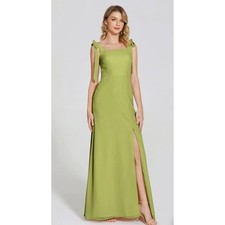 CICINIA (Michelle)Elegant Square Neckline Detachable Bow- chiffon Dress Size 2