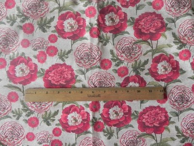 SPRINGS CREATIVE FRENCH ROOSTER FLOWER STEPS FABRIC BY SUZANNE NICOLL 2 YDS+20''