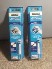 New 2 Easy Flex Electric Toothbrush Replacement Brush Head Fits Most Oral-B