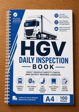 HGV Inspection Daily Checks Book | Daily Vehicle Logbook Lorry Safety Log 100pg