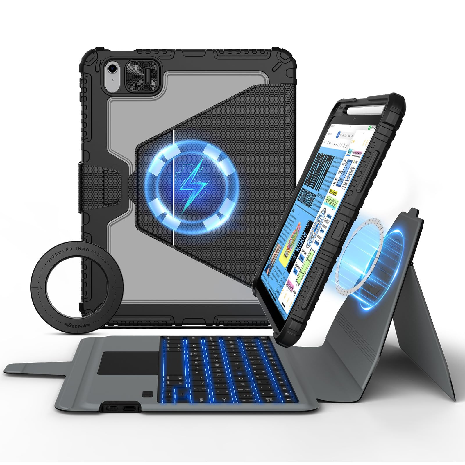 10th Gen iPad Keyboard with Magnetic Stand for Enhanced Productivity-image