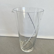 Vintage  1950s Atomic Tapered Glass Cocktail Mixer Apothecary Measuring Carafe