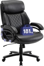 Colamy Executive Office Chair Adjustable Ergonomic PU Leather High Back Black