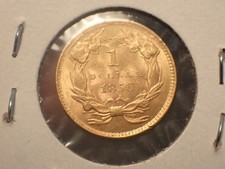 1856 Slant $1. Gold Piece...Uncirculated Gem BU...Lustrous! Check it out !!!!