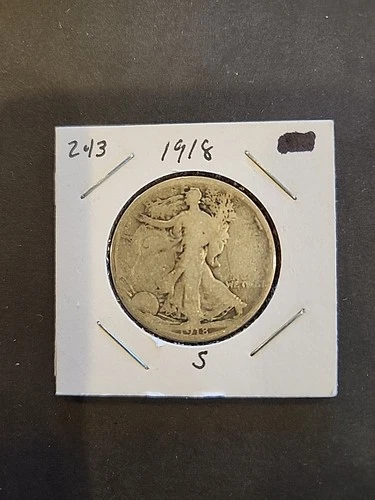 1918-S Walking Liberty Half Dollar Good Condition