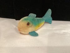VINTAGE AUTHENTIC RARE STEIFF MOHAIR "FLOSSY" FISH MUST SEE NO RESERVE