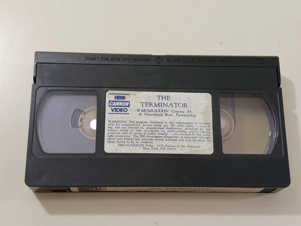 The Terminator VHS 1984 Vintage PTVF 2535 HBO Cannon Video Arnold Schwarzenegger - Image 2 of 4