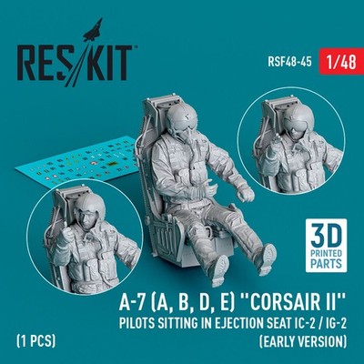 ResKit RSF48-0045 - 1:48 A-7 (A, B, D, E) Corsair II pilots sitting in ejection 