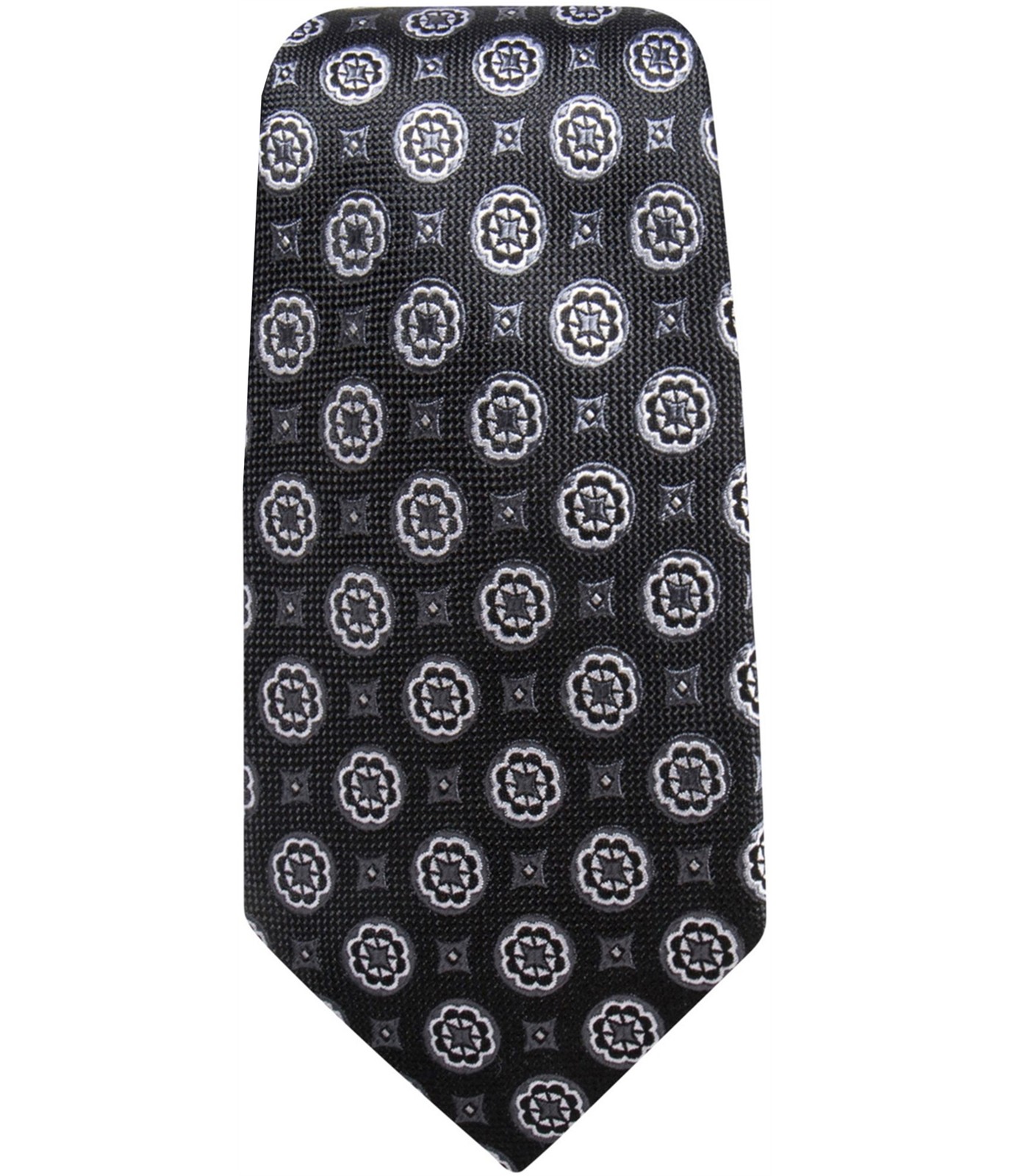 Мужской галстук с медальоном Tasso Elba на завязках, Черный, Один размер