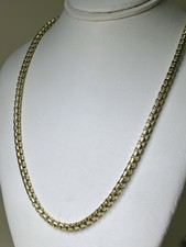 925 Sterling Silver Box Link Chain Necklace, 28  , 33.9 g, 3 mm