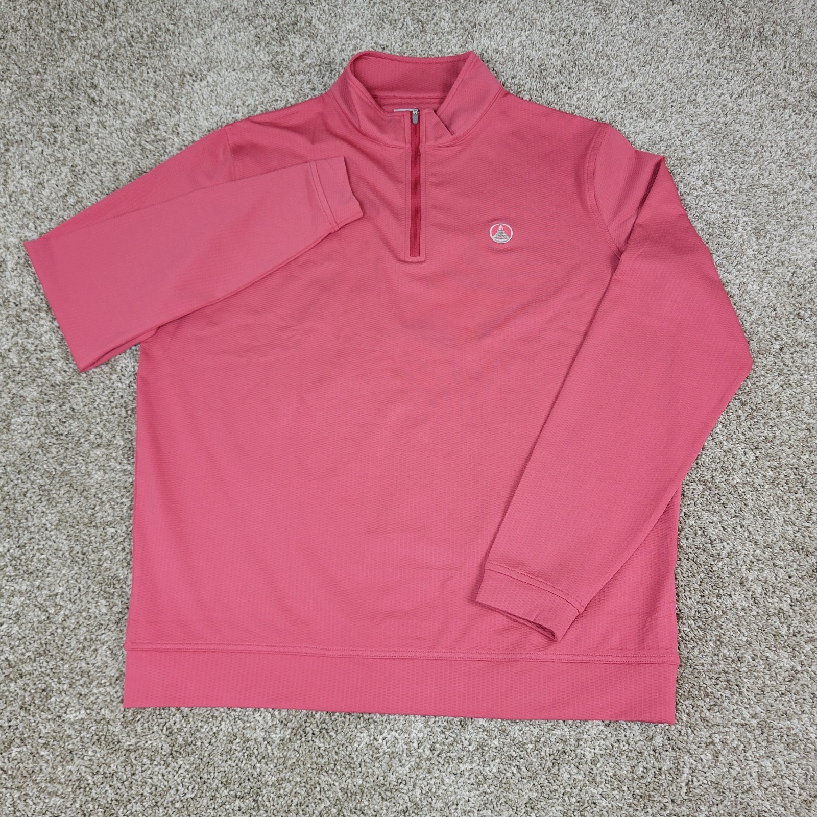 Peter Millar Mens Large Solid Red Performance Str… - image 2