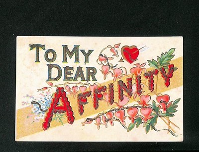 To My Dear Affinity Bleeding Hearts Flowers Motto Series Greeting Postcard