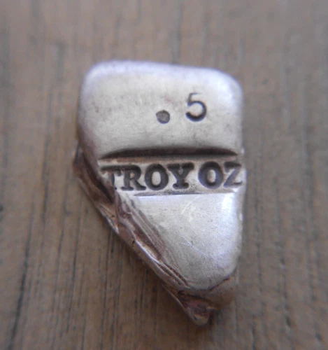 Vintage .5 Troy oz (1/2 Troy oz) Nevada Hand-Poured Silver Bar Bullion Rare