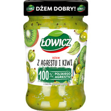 5900397731639 Łowicz Dżem z agrestu i kiwi o obniżonej zawartości cukrów 280g M