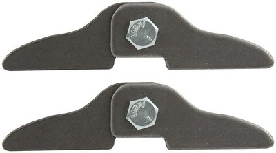 Allstar Header Tabs - 4 Tabs / 2 Bolt / 2 Nuts - Steel - Natural - Kit ALL60040