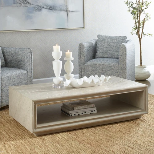 Uttermost Prism Light Oak Coffee Table - Picture 4 of 4