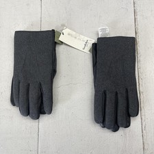 Goodfellow Co Gloves Men XL Gray Black Leather Wool Lined Tech Touch 2 Pack