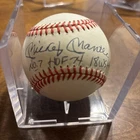Mickey Mantle Signed Official Baseball New York Yankees