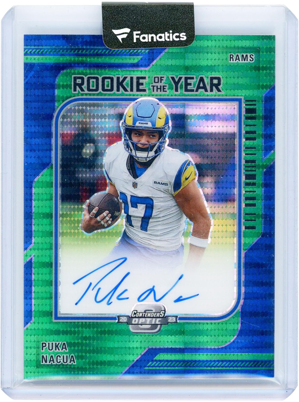 Puka Nacua Rams Signed 2023 Panini Contenders Optic #ROY-PN #2/30 Rookie Card