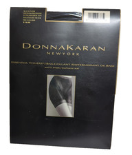 Vintage Donna Karan Pantyhose Essential Toners Matte Sheer Black Size M Sealed