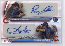2014 Bowman 14/25 Pierce Johnson Dillon Maples #DFA-JM Auto 0i2a