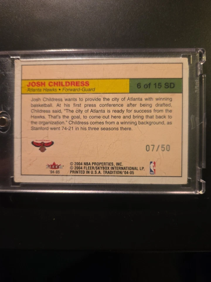 2004-05 Fleer/Skybox Tradition Josh Childress/50 Foto 3 de 3