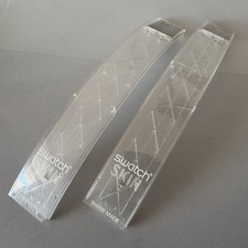2x Swatch Skin Clear Watch Clear Case Storage Plastic Display Box & Manual ONLY
