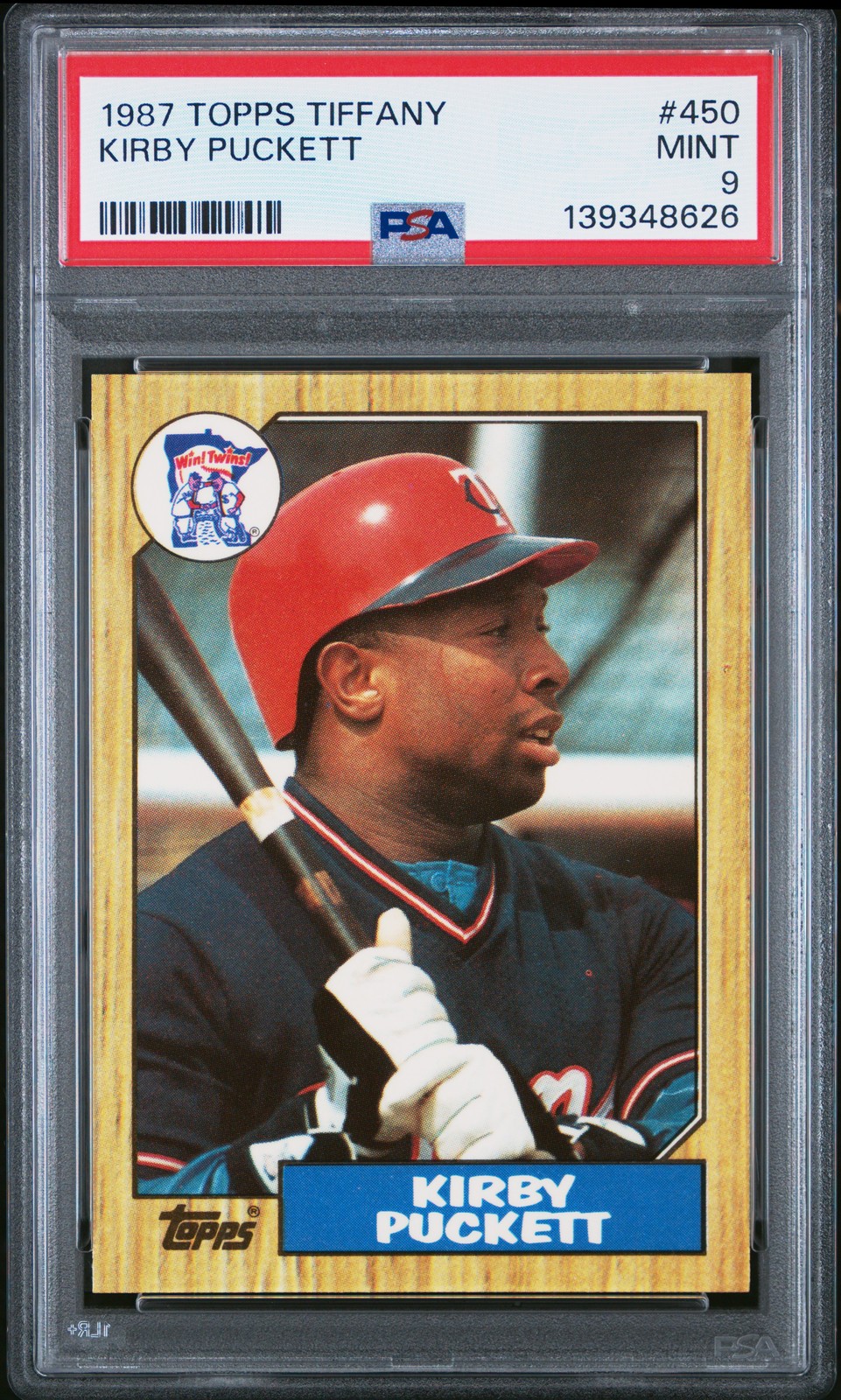 1987 TOPPS TIFFANY #450 KIRBY PUCKETT PSA 9