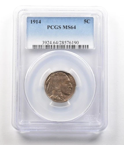 1914 Indian Head Buffalo Nickel MS64 PCGS PQ Clashed *5004