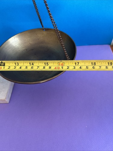 Vintage Messing Waage Waage Marmorsockel Holz & Messingständer Adler auf TOP - Bild 8 von 10