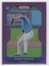 #114 2021 Prizm PURPLE Brady Singer RC Kansas City Royals