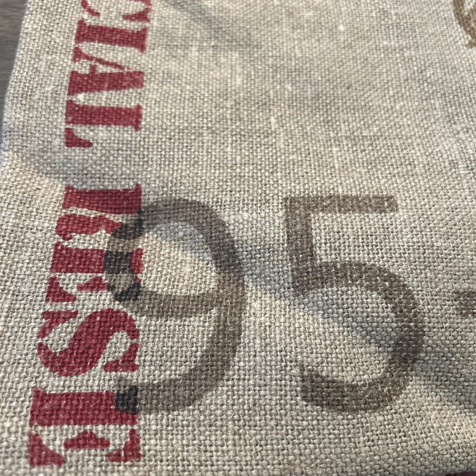 Funda de almohada Pottery Barn "Café de Panamá" saco de grano de café lino cáñamo Foto 4 de 4