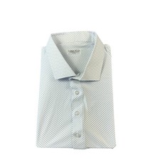 Collars  Co. White Gray Geometric Dress Collar Men  s Polo Short Size 2XL NWOT