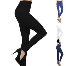 4 Color New Mix Womens Full Length Buttery Soft Solid Leggings Yoga Gym ONE SIZE