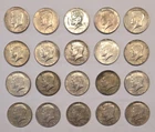 20 Coin Roll 1965-1970 Silver US Kennedy Half Dollars $10-Mixed Dates And Mints