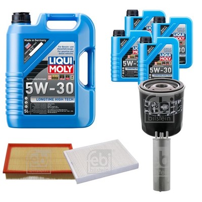 FEBI Inspektionspaket 9L LIQUI MOLY 5W-30 Longtime High Tech für VW Multivan VI