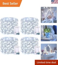 Charming 4 Pack 50 LED Twinkle Lights - 16.1ft Battery Powered for All Occasions