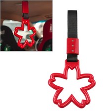 Cherry Blossom Shaped Ring Train Bus Handle Strap Drift Charm Tools Black+Red