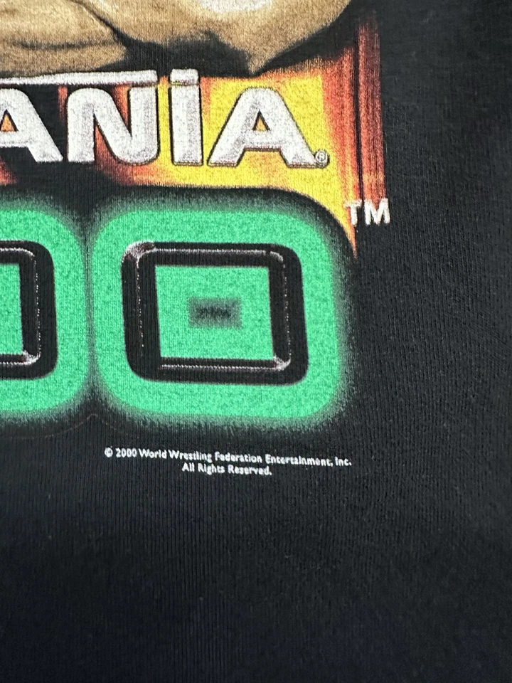 Винтажная футболка WWF Wrestlemania 2000 (двусторонняя) размер большой - Y2K - Изображение 3 из 4