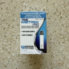 50 TRUE Metrix PRO Blood Glucose Test Strips New Sealed Box 50 Count 12/2025 