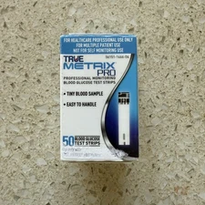 50 TRUE Metrix PRO Blood Glucose  Test Strips New Sealed Box 50 Count 12/2025 !