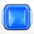 Pyrex Casserole Dish Cobalt Blue Square 8x8x2 222-R Glass Vintage