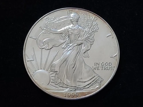 1999 $1 American Silver Eagle 1oz Fine Silver Coin NICE!