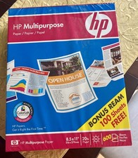 Hp Multipurpose 20Lb Printer Copy Paper 600 Sheets Usa Made Brand New In Pack