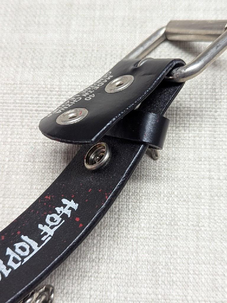 〜90s　豚革　ギミックレザー　チロリアンカットソー　ベルト付　グランジ　Y2K y2k 90s Givenchy Italia製ブラックレザーベルト金属バックル