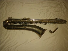 c.1940 VINTAGE H.N. WHITE CO. BARITONE SAXOPHONE - KING ZEPHYR SERIES III BARI