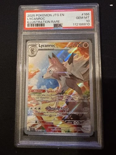 Lycanroc Holo PSA 10 Gem MT Sv09: Journey Together Card 166/159