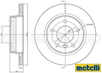 2X Bremsscheibe Metelli 23-0450C 2 Bremsscheiben Hinterachse Hinten FüR BMW