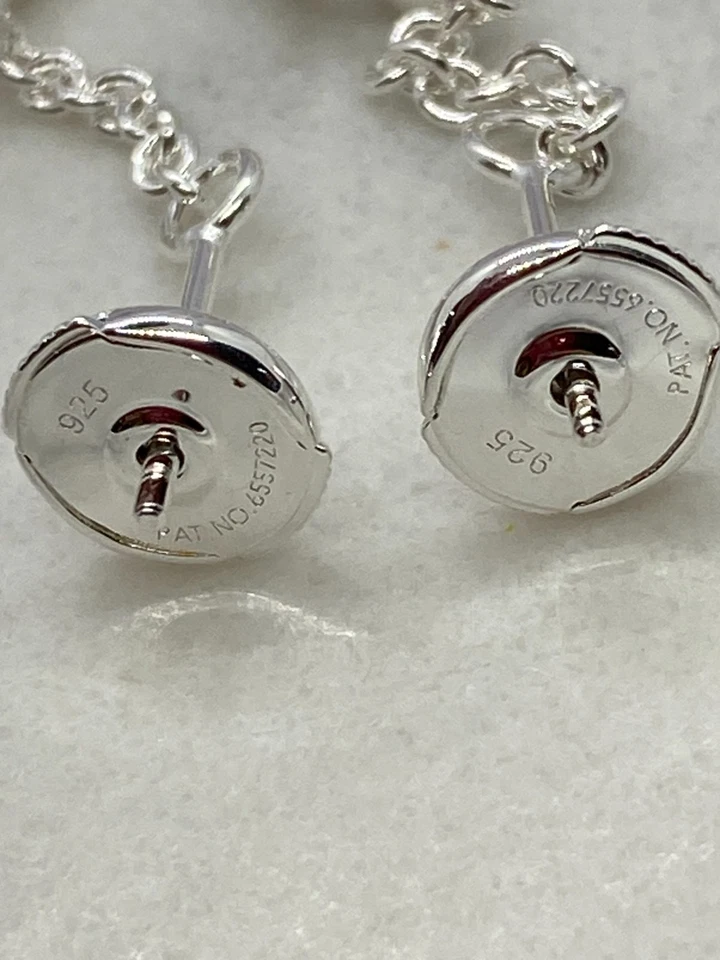 Auth HERMES Silver Tone Pendant Earrings - Pre owned / LW5748 - Image 3 of 4